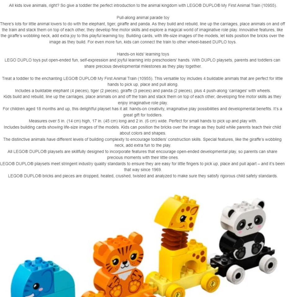 LEGO® DUPLO: Animal Train, 10955