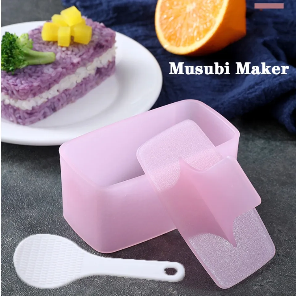 1 set Sushi Mold Non Stick Rectangular Sushi Maker Mold DIY Sushi Rice Ball  Kitchen Musubi Maker Onigiri Press Mold Tools Sushi Rectangular Maker