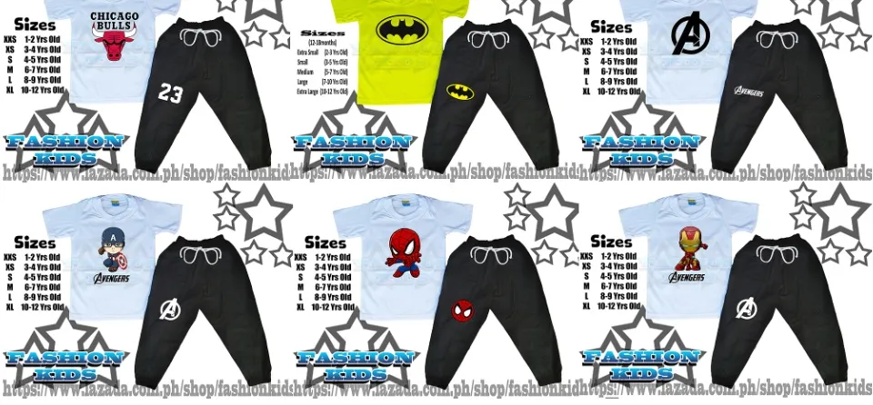 Roblox Terno for baby boy and kids , T-Shirt with jogger pants from 1-12  yrs old