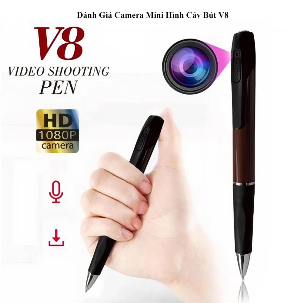 Camera Mini Hình Cây Bút V8- Camera Giau Kin Quay Sắc Nét- Chất ...