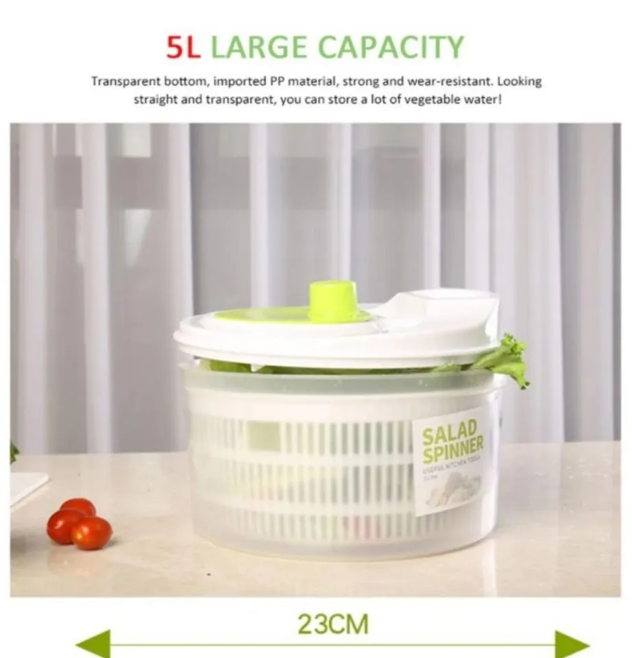 Large Manual Salad Vegetable Fruits Washer Spinner Lettuce Dryer Dehydrator