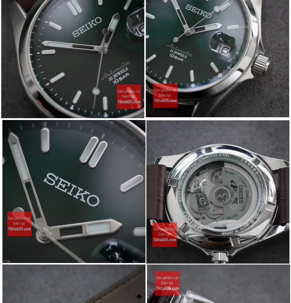 Đồng hồ nam dây da Seiko SZSB018 Land ( Made in japan) trữ cót 40 tiếng lên  cót tay kính harlex chống nước 100m 