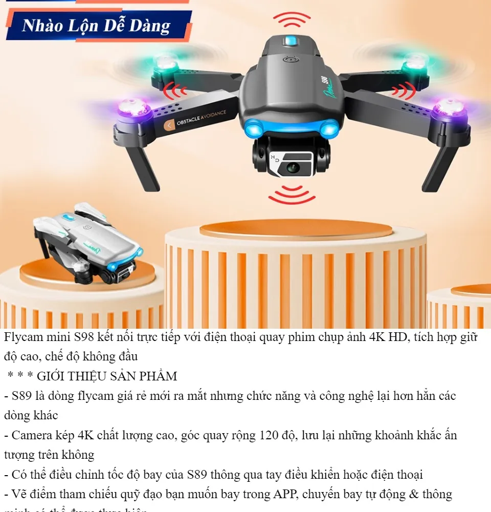 Flycam mini giá rẻ đang chờ bạn khám phá. Chúng tôi cung cấp các dòng sản phẩm mới nhất và chất lượng nhất để bạn có thể thỏa sức quay phim và chụp ảnh từ không gian cao. Đến với chúng tôi để tận hưởng niềm đam mê này nhé.