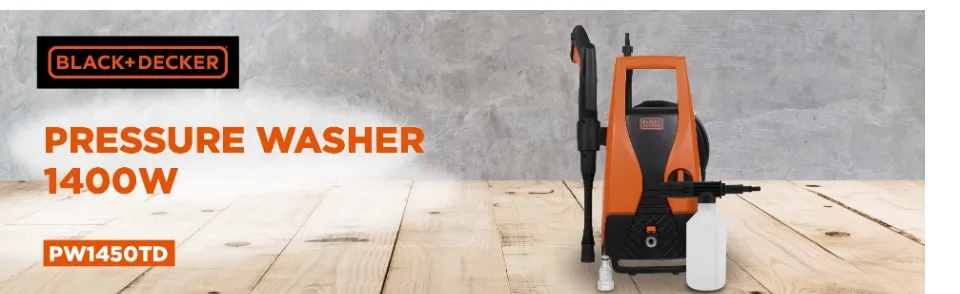 Black+Decker Pressure Washer 1400W, 105BAR