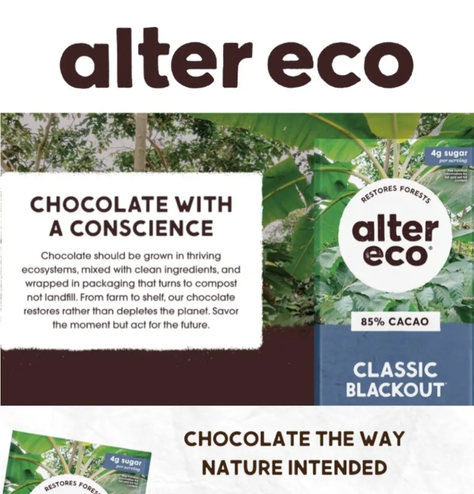 Alter Eco Organic Chocolate Dark Blackout 85% Cocoa 