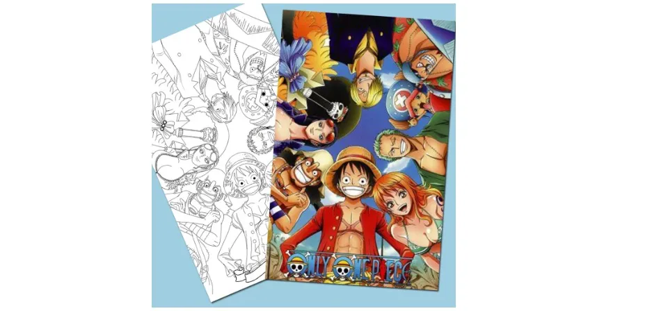 Line Art Giấy Dày Tô Màu Nước Tranh Tô Màu Anime One Piece Được Chọn Mẫu -  Dành Cho Các Fan Của One Piece Yêu Thích Sáng Tạo | Lazada.Vn