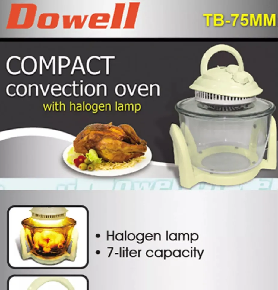 dowell compact convection oven with halogen lamp