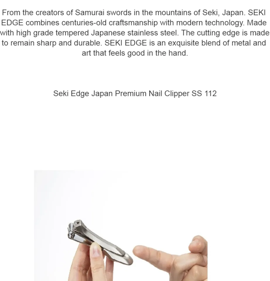 Seki Edge SS-112 Stainless Steel Nail Clipper
