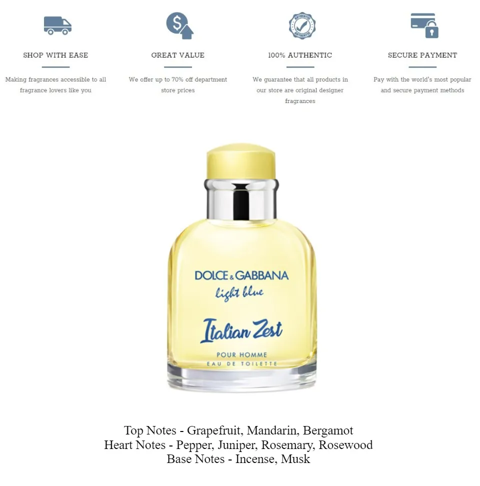 Top Brand Sale D&G Light Blue Italian Zest Pour Homme EDT for Men 125ml  Dolce & Gabbana Eau de Toilette LightBlue Yellow Lemon Brand New 100%  Original Perfume Fragrance | Lazada PH