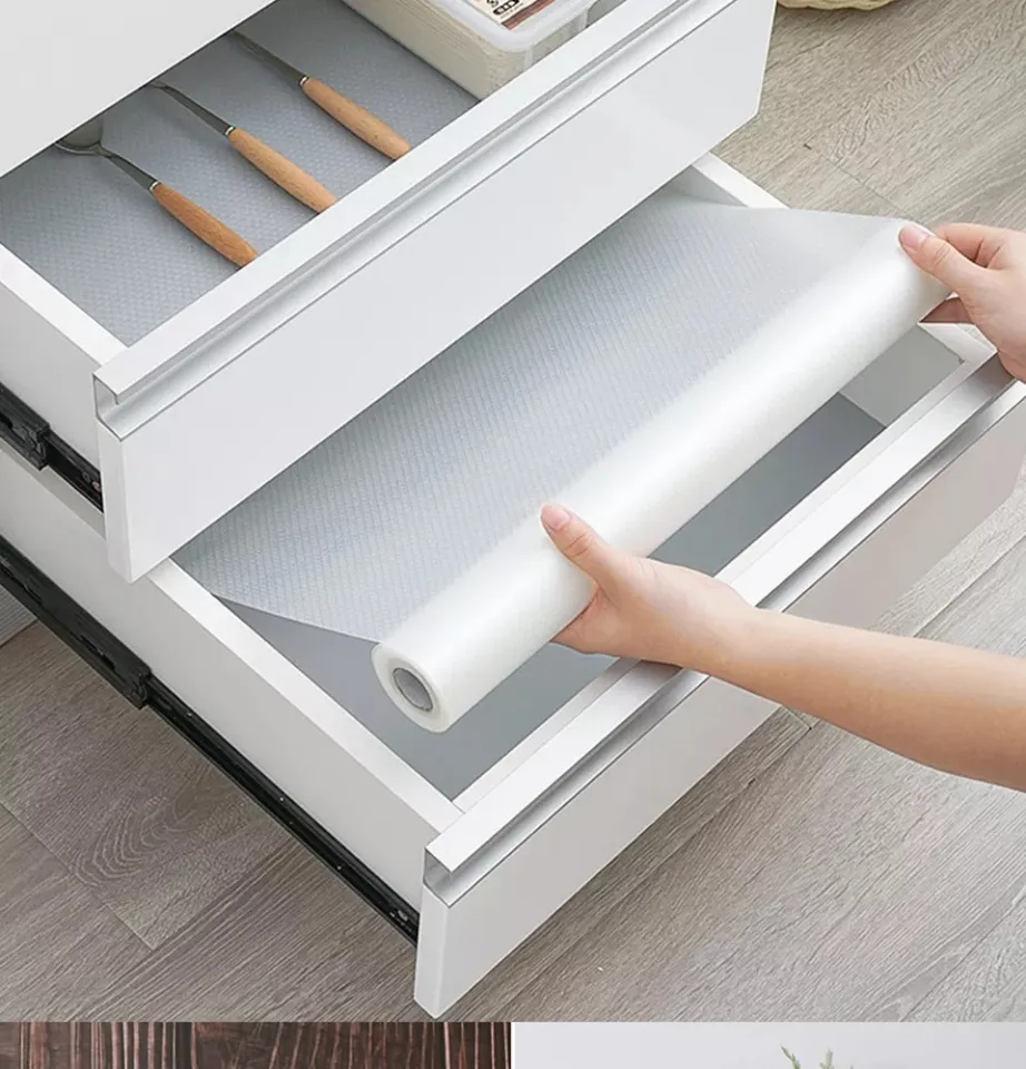 Kitchen Cupboards Shelves Liner Cuttable Drawer Mat Waterproof