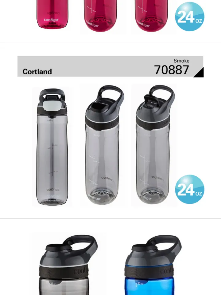 Contigo 24 oz. Cortland Autoseal Water Bottle - Smoke/Dark Gray