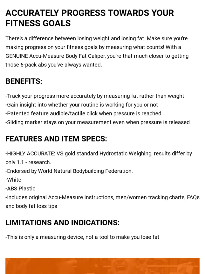 Accu-Measure Fitness 3000 Body Fat Caliper [AM03] - IncrediBody