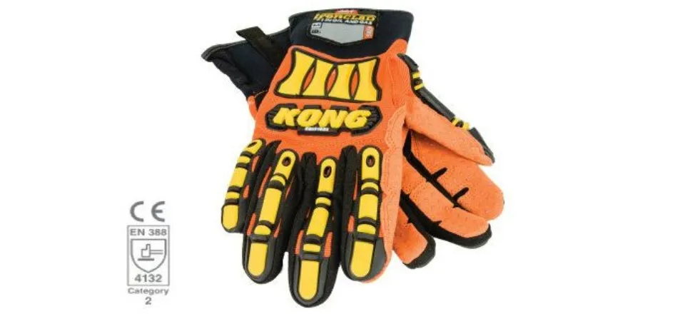 Ironclad Kong SDX2-06-XXL Original Oil & GAS Safety Impact Gloves, XX-Large, Orange