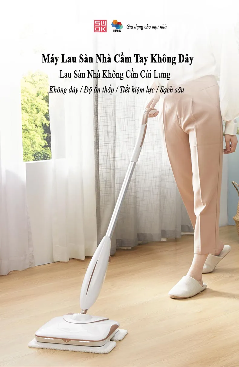 máy lau nhà không dây sawadaki x3 phiên bản cầm tay lau khô và lau ướt không mất sức lực hàng chính hãng