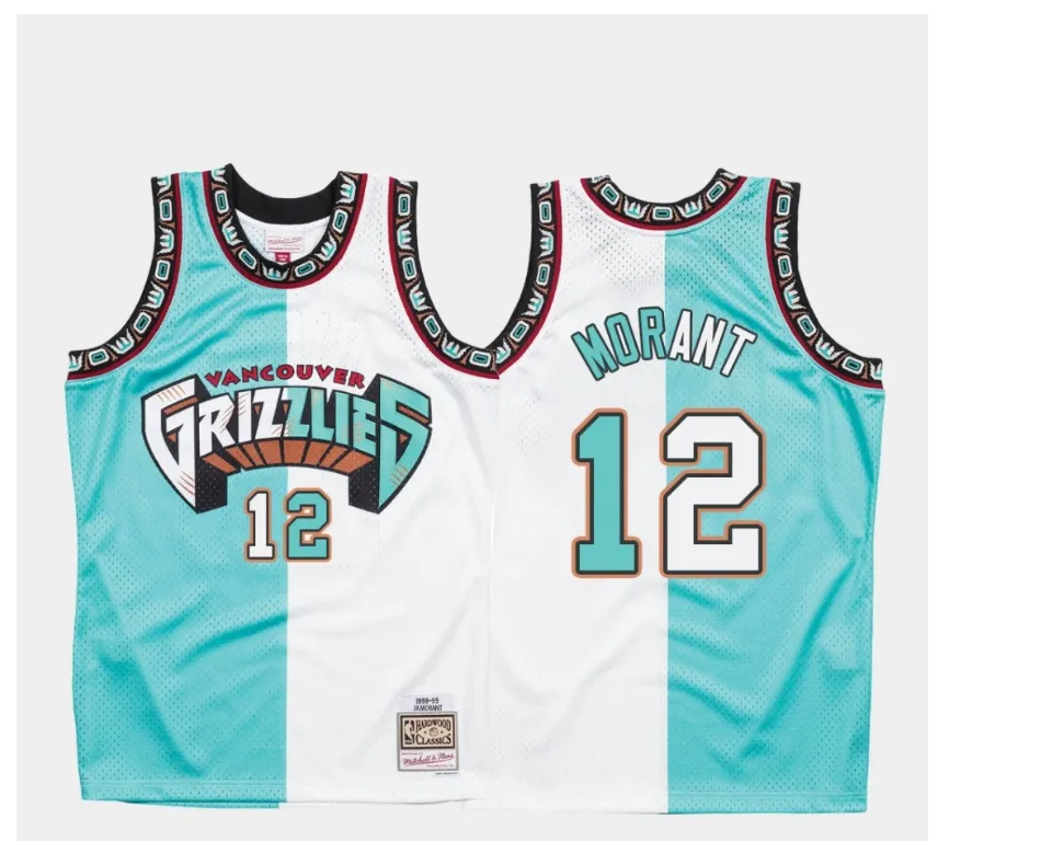 New Large Ja Morant 12 Memphis Grizzlies Throwback Basketball Jersey Teal  Retro