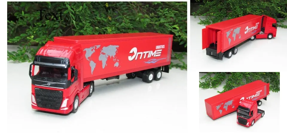 Caminhão Volvo Container Welly 1:64 Vermelho no Shoptime