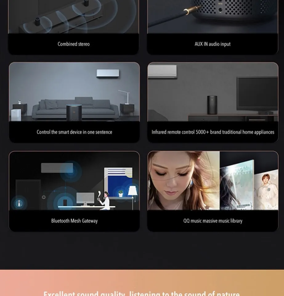Xiaomi Xiaoai AI Speaker Pro Bluetooth Smart Home Infrared IR Remote