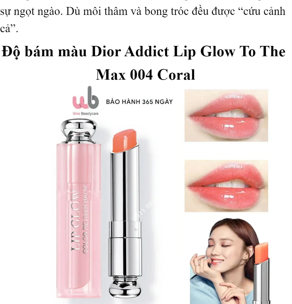 Son Dưỡng Môi Dior Addict Lip Glow Coral