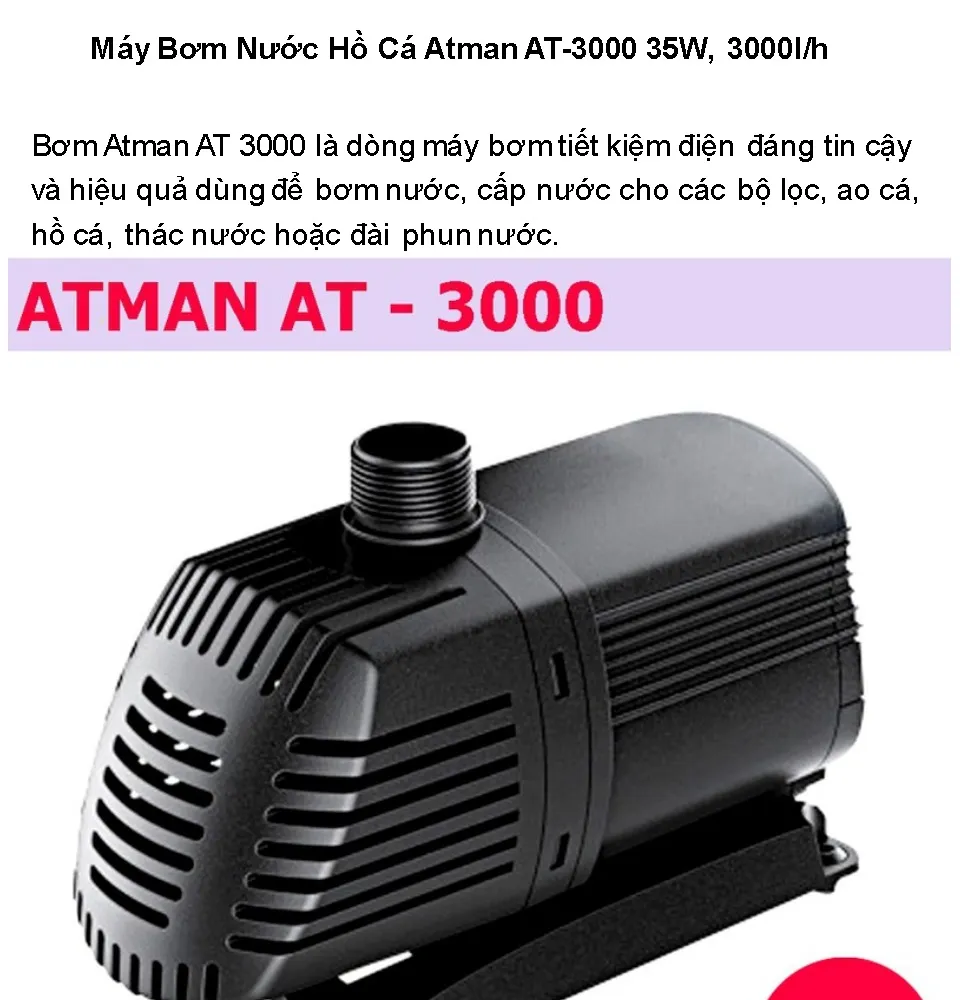 Máy bơm nước hồ cá cảnh Atman AT102S