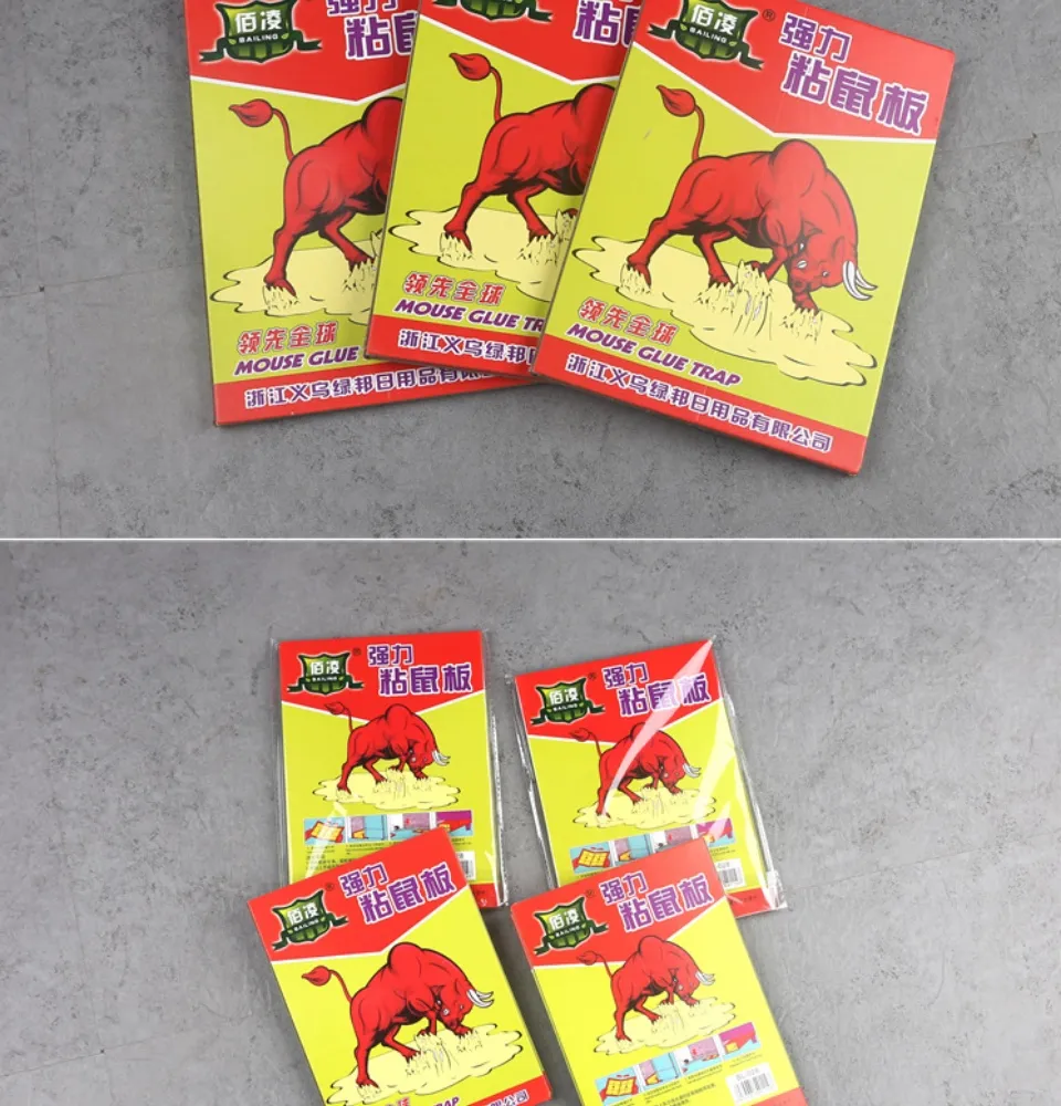 SUPER DUPER STICKY) WJS Red Bull Mouse & Rat Glue Traps Mouse Trap Mouse Glue Pad Mouse Sticky Pad Rat Glue Rat Sticky Pad Rat Trap Pesticide Insect [FREE RM 50