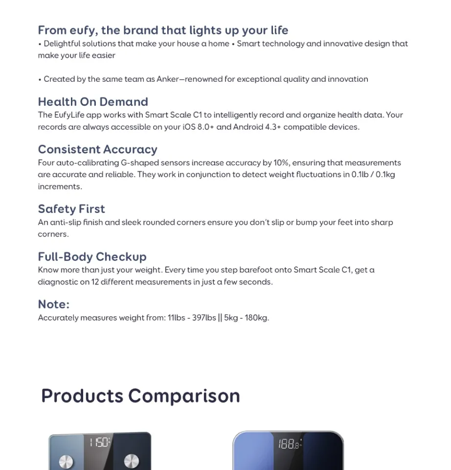 Eufy Announces Bluetooth Enabled Smart Weighing Scale C1 in India That  Supports 12 Health Measurements