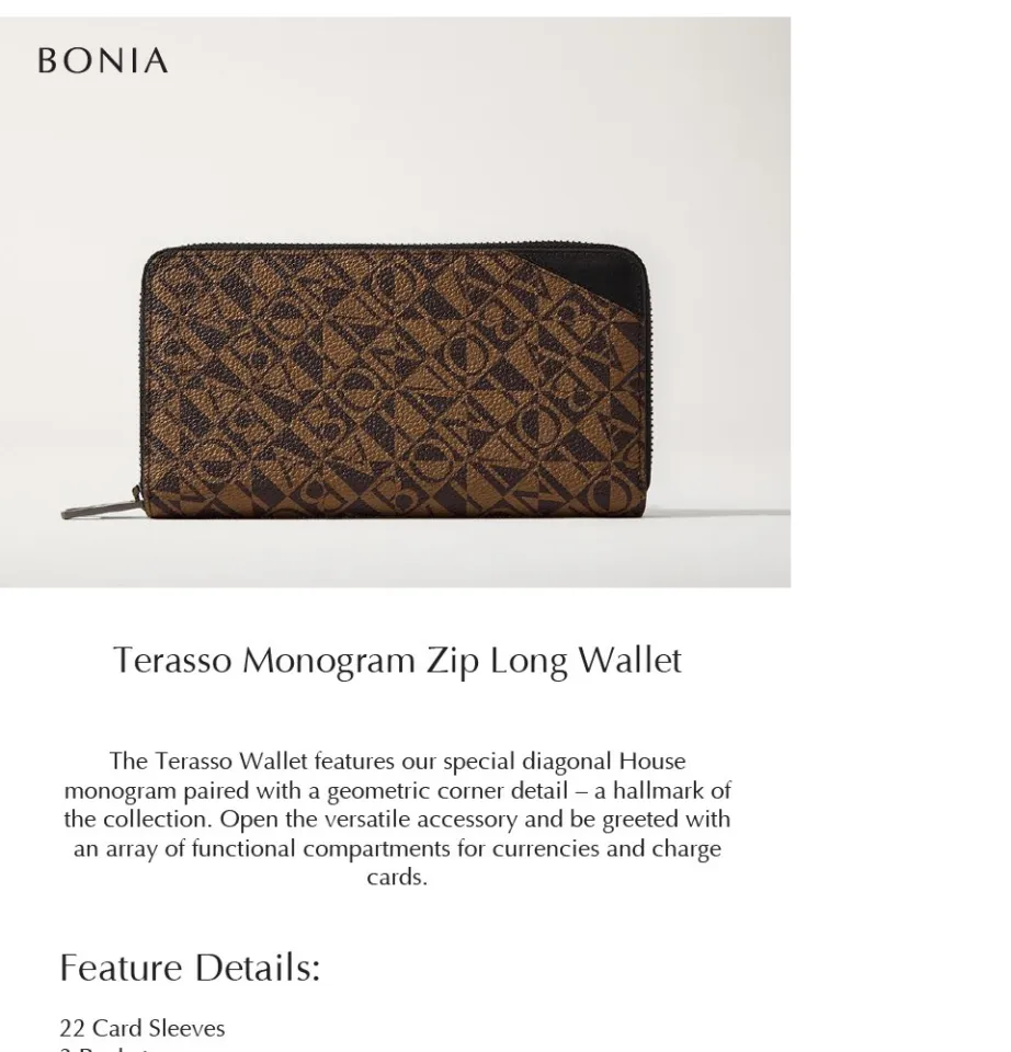 Monogram Modello Zipperd Long Wallet – BONIA International