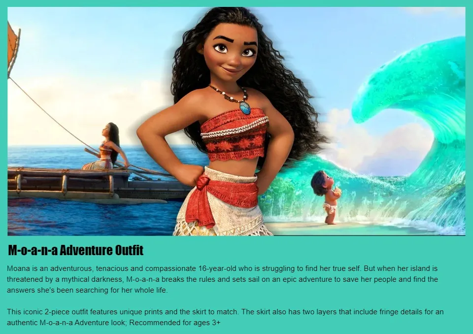 Disney Moana Girls Adventure Outfit Animação Cosplay Traje Roupas Com Colar  Carnaval - Costumeslive.com