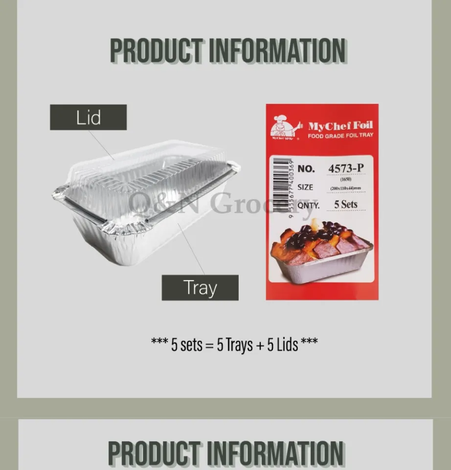 Star products foil trays No. 4571-P with plastic lids - alufoilstar