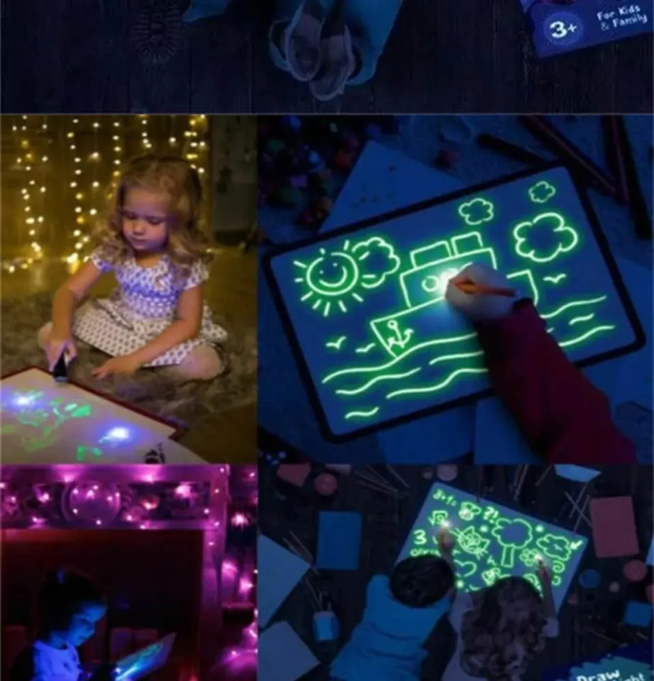 kids led magic light drawing board