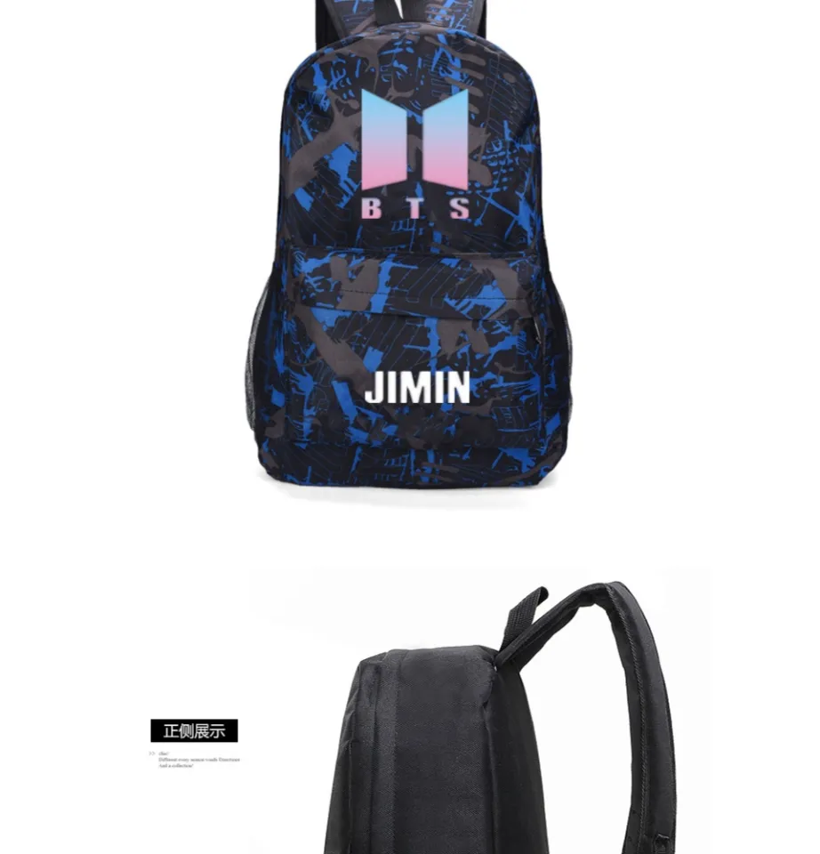 BTS Backpack Jimin Suga Jin Taehyung Jungkook Korean Casual Backpack  Daypack Laptop Bag College Bag Book Bag School Bag Kpop Fashion BTS  Shoulder Bag for Adults and Children : Buy Online at