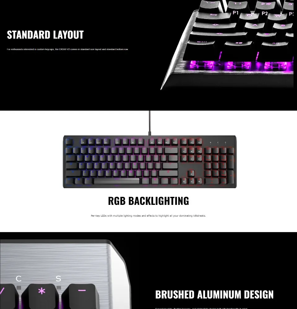 Cooler Master Ck550 V2 Blue Switch Rgb Mechanical Gaming Keyboard Ck 550 Gktl1 Us Lazada Ph