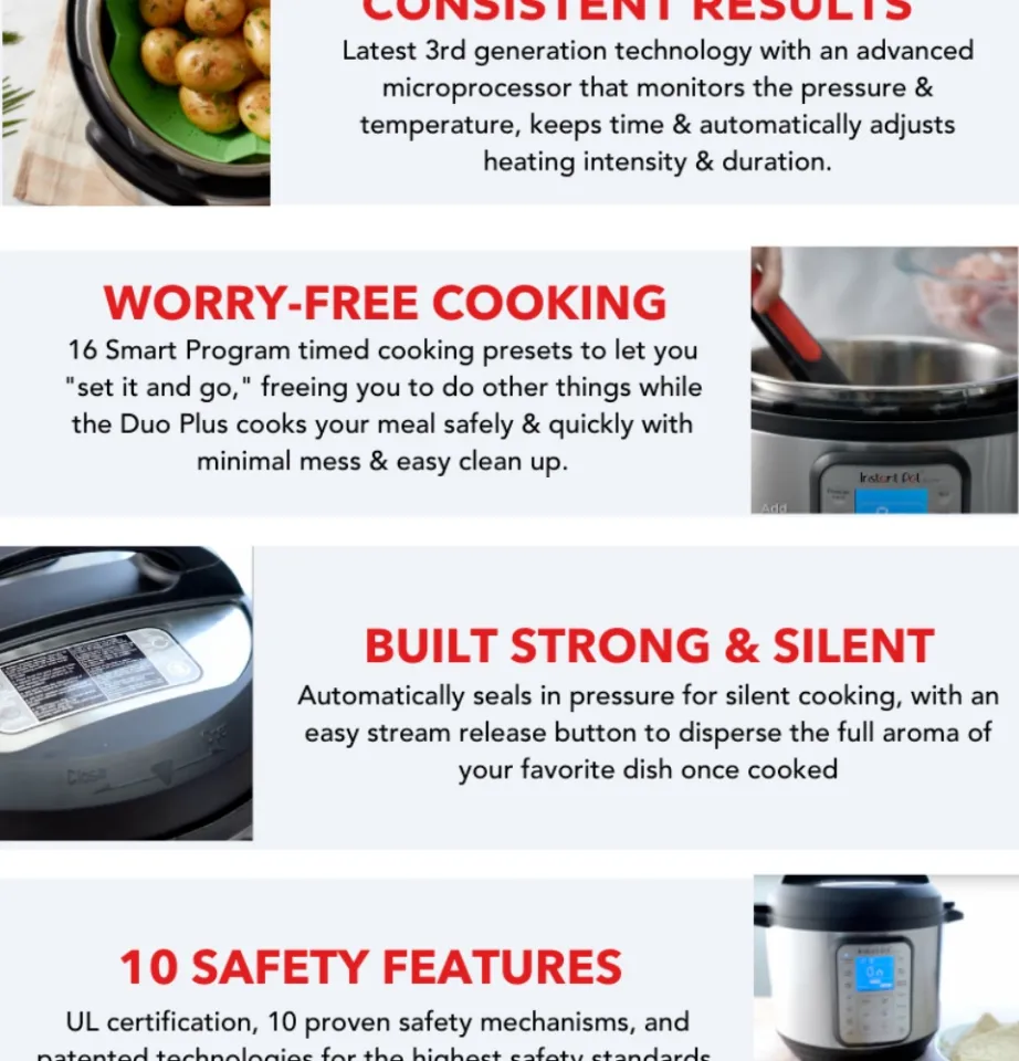 Duo Plus 9-in-1 Multi-Functional Smart Cooker with 6QT Ceramic Non-Stick  Inner Pot (6 QT/5.7 L) - Instant Pot Singapore