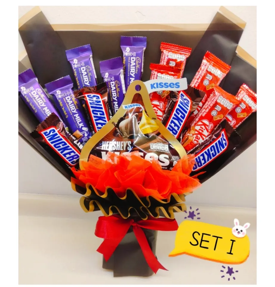 New Arrived ~ FLOWER CHOCOLATE BOUQUETS KISSES KITKAT SURPRISE