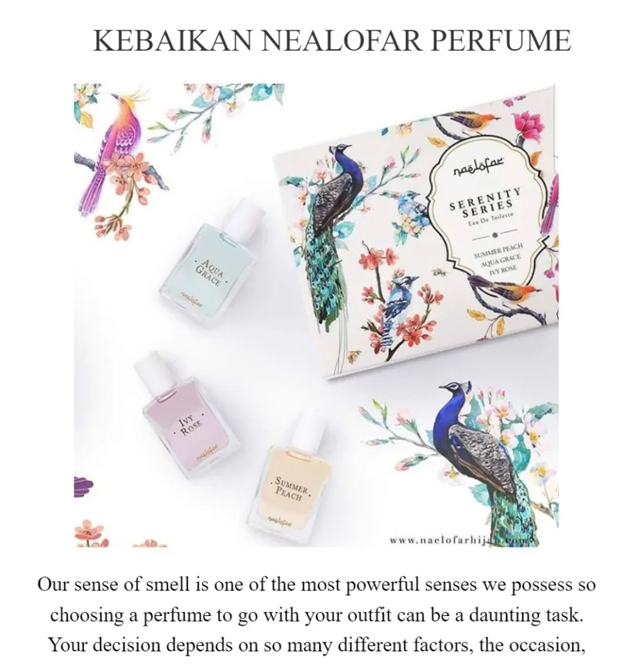 READY STOCK] Senerity Series Perfume Lvy Rose 15ml By NAELOFAR (ORIGINAL  HQ) Parfum Wangi Viral Mont cabana & Mesra Solat
