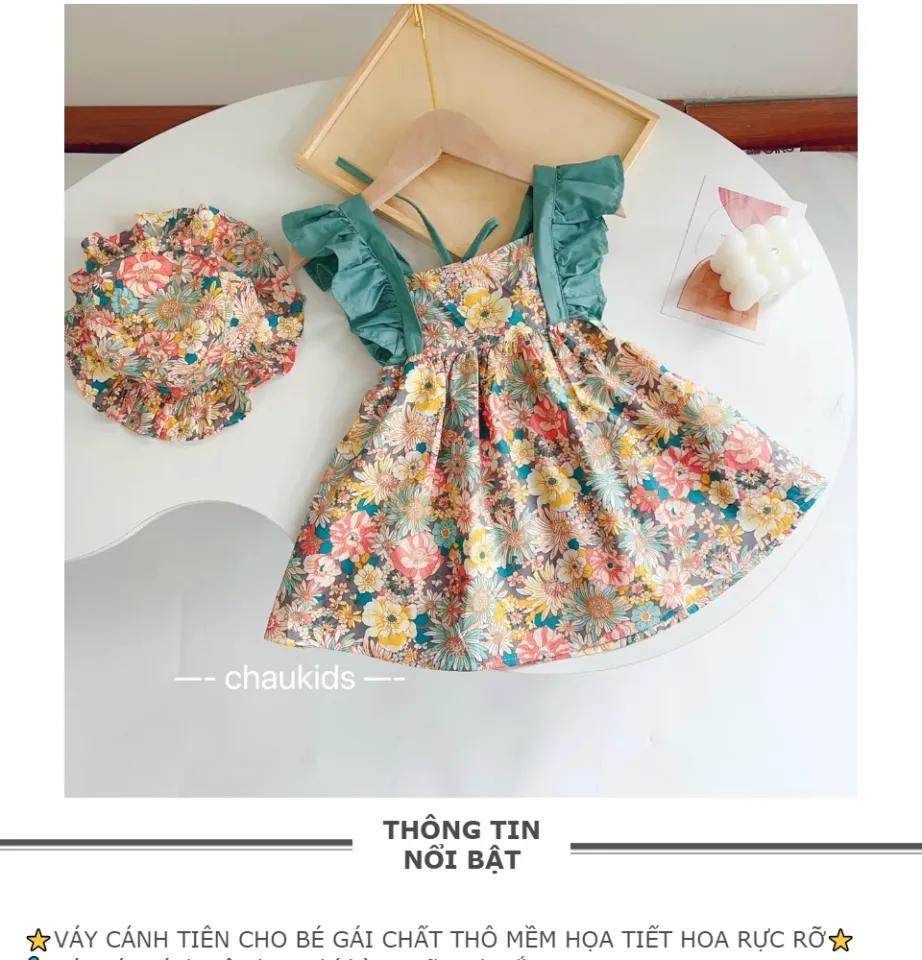 Váy babydoll hoa nhí nơ cho bé gái - Đầm, váy nữ | ThờiTrangNữ.vn