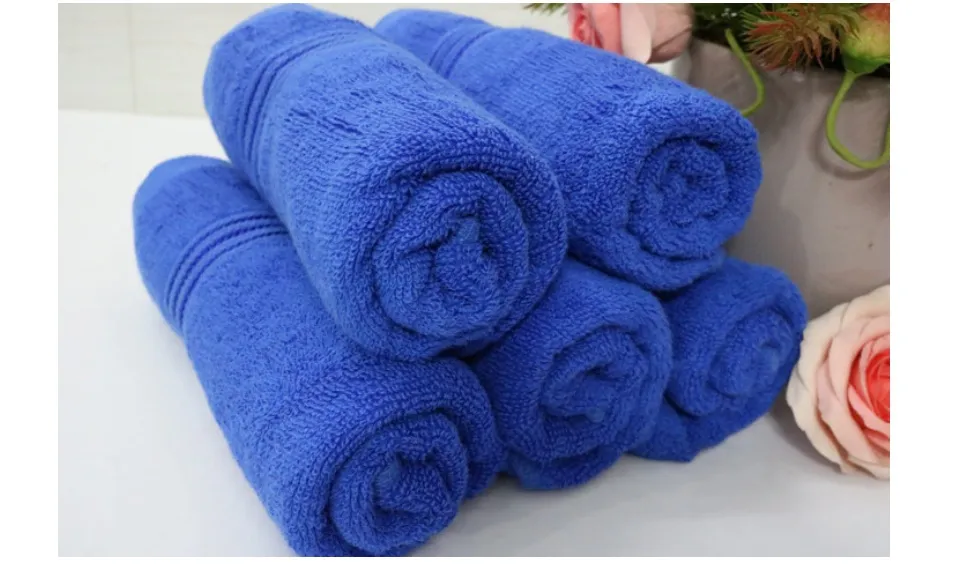 Combo 5 Khăn Mặt Khăn Quấn Tóc Spa Cotton Nam Phong Màu Xanh Dương 34x80cm   Lazadavn