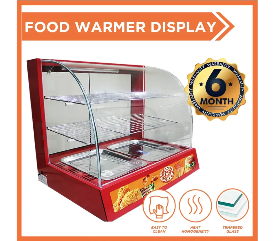 BRAVO Food Warmer Display Pemanas Makanan Warmer Showcase