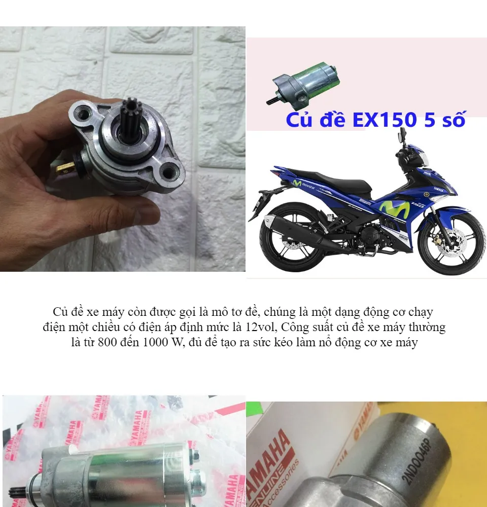 CỦ ĐỀ  MÔTƠ ĐỀ  XE SIRIUS  HÃNG YAMAHA 
