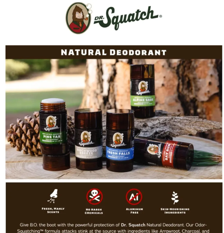 Dr. Squatch Deodorant and Soap Pack - Men's Aluminum-free