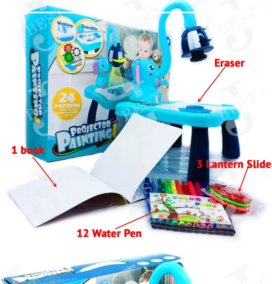 Kids Drawing Projector with Music Projection Painting Board Set