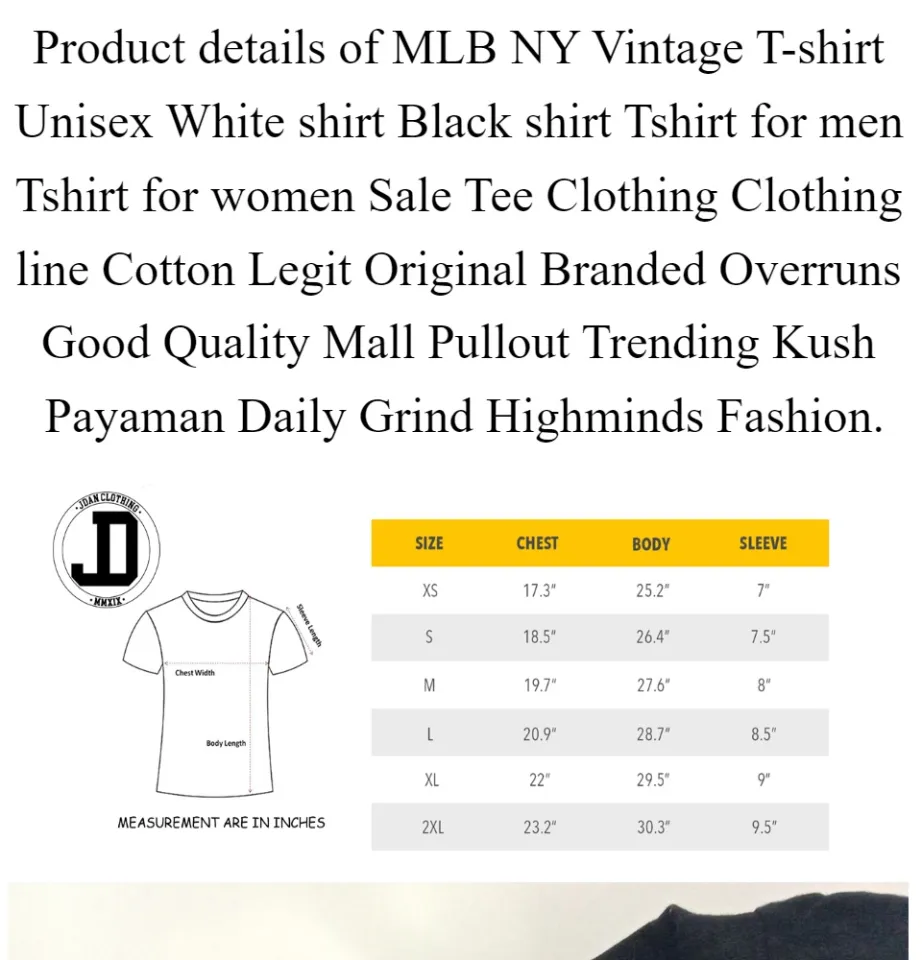 MLB NY Vintage T-shirt Unisex White shirt Black shirt Tshirt for men Tshirt  for women