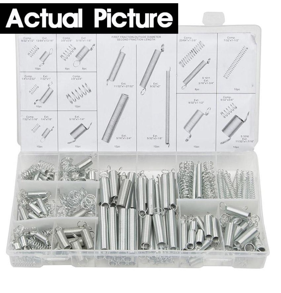200PCS/set Practical In 20 Size Metal Tension/Compression Springs+Assortment Box 