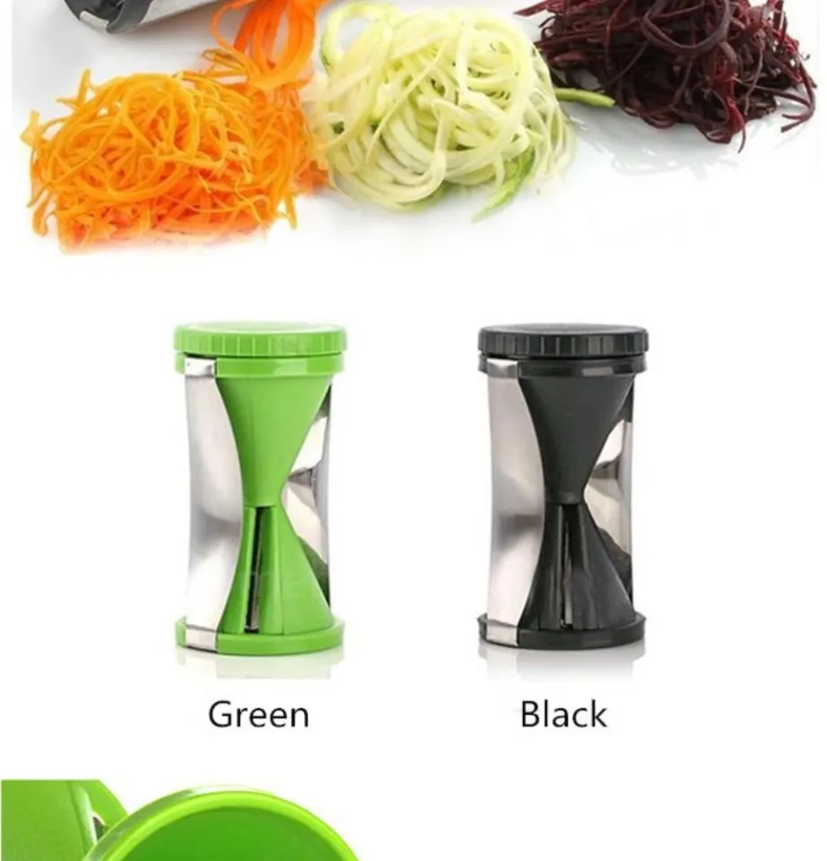 Spiral Hourglass Shape Vegetable Fruit Shredder Black