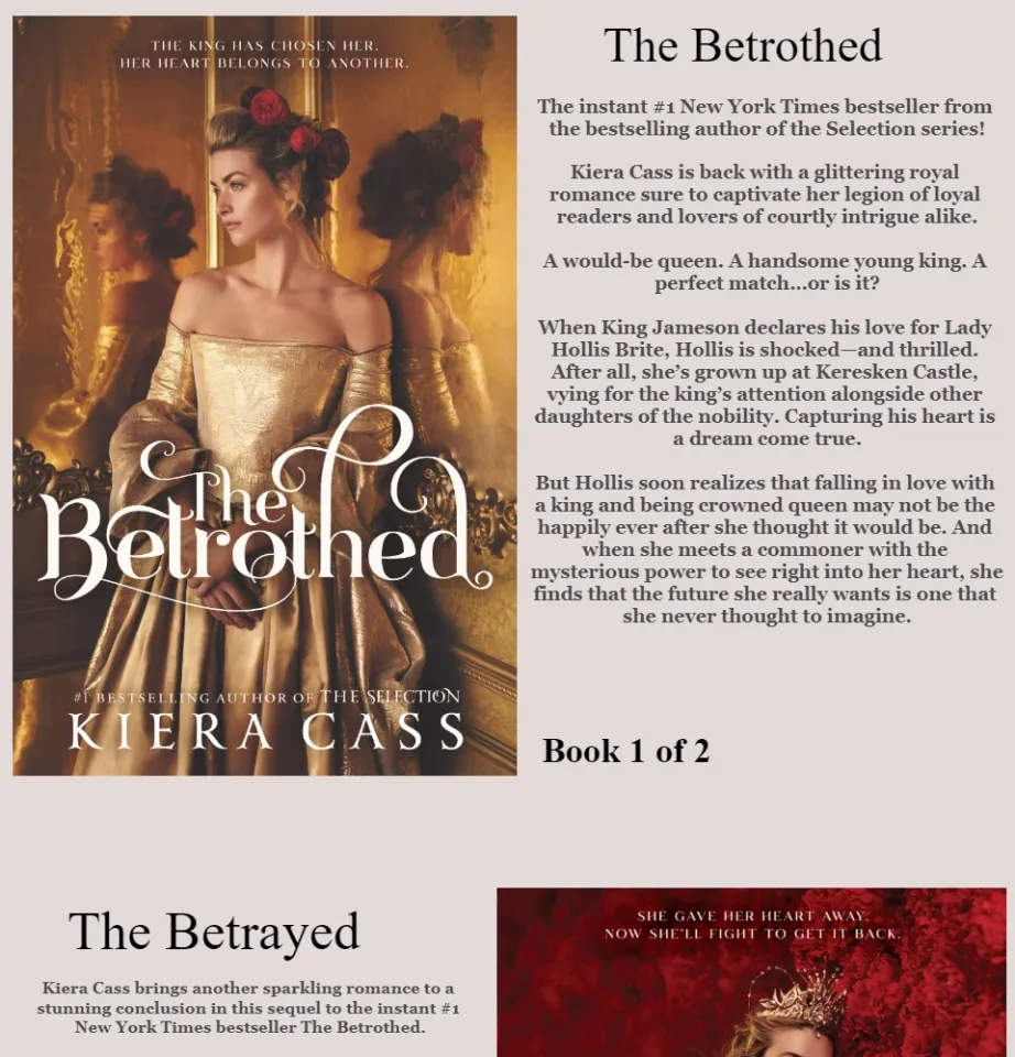  The Betrothed: 9780062291646: Cass, Kiera: Books