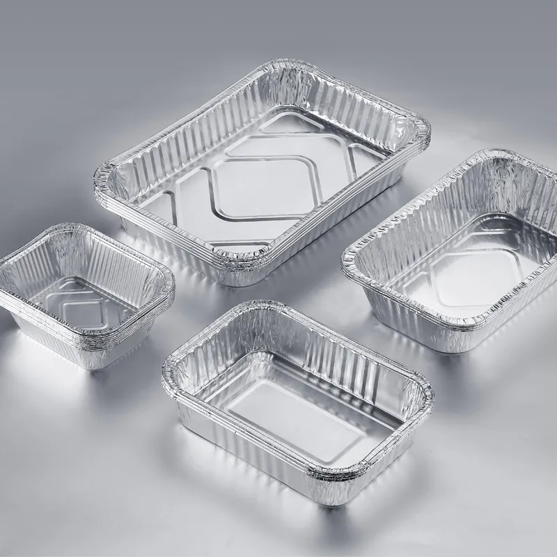 55 Pack Small 1lb Aluminum Pans With Lids / To Go Containers / Disposable  Foil P