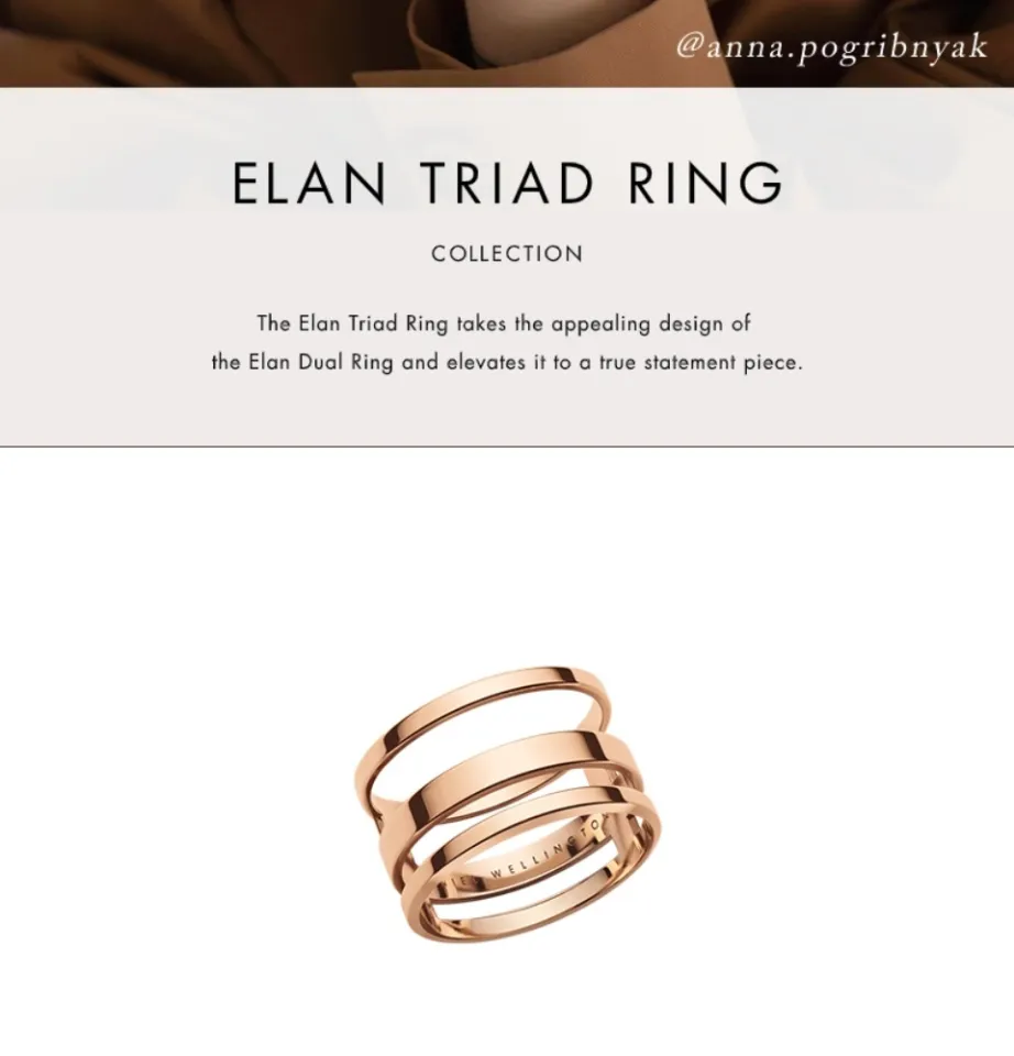 Daniel Wellington Elan Triad Ring Rose gold - Ring for women and