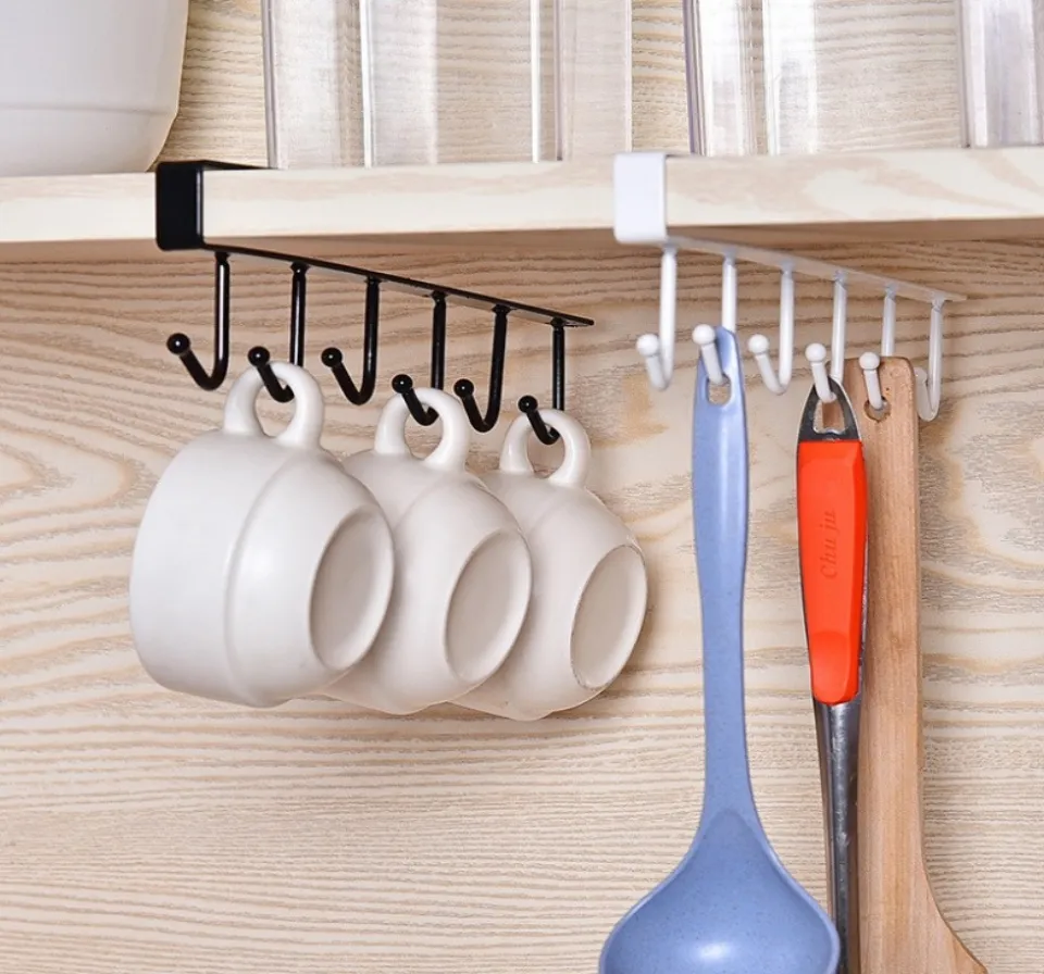 1pc Kitchen Hook, Multifunctional Kitchen Tool Storage Rack, Movable Pot  And Spoon Hook, Suitable For Kitchen And Bathroom Storage