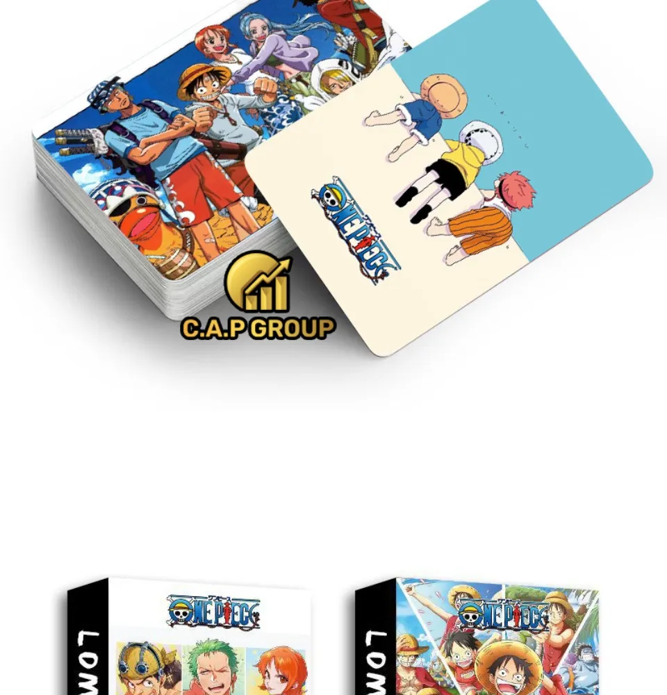 One Piece - câu chuyện về băng hải tặc Mũ Rơm đang làm mưa làm gió trong giới truyện tranh. Và nay, bạn có thể sở hữu những thẻ bài độc đáo, in hình các nhân vật quen thuộc trong truyện. Hãy click vào hình ảnh để xem các thẻ bài đầy màu sắc và tính sáng tạo nhé!