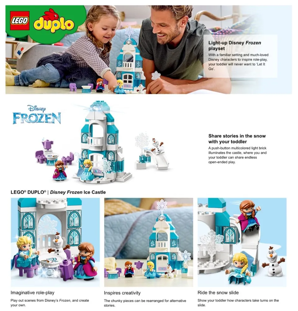 duplo disney princess frozen ice castle