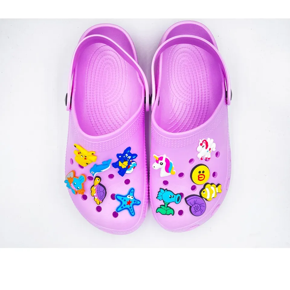 Wholesale croc custom charms wholesale Rubber PVC shoe decorations